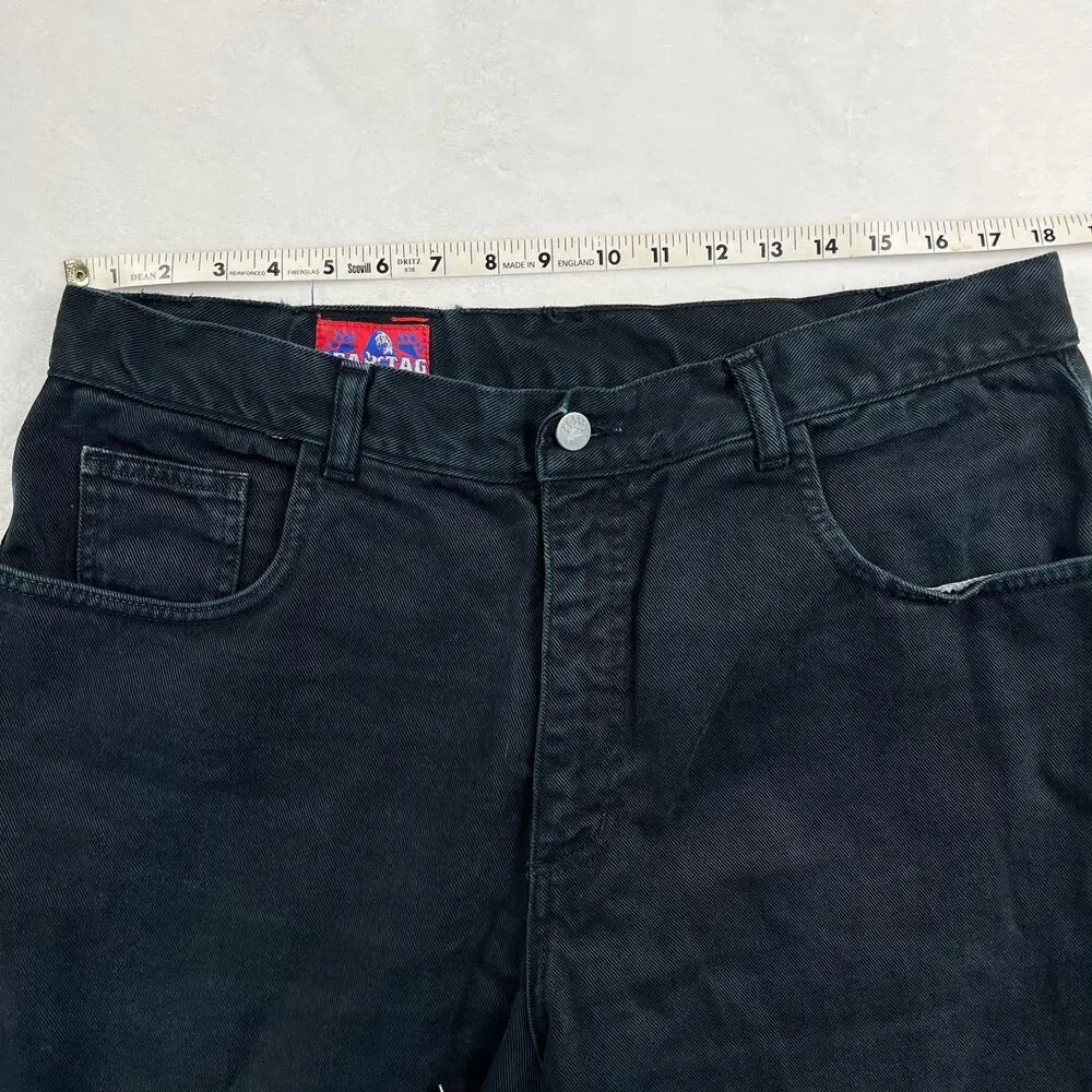 Bear Tag Vintage Men's Baggy Fit Black Jeans Y2K Size 36X31 USA Made